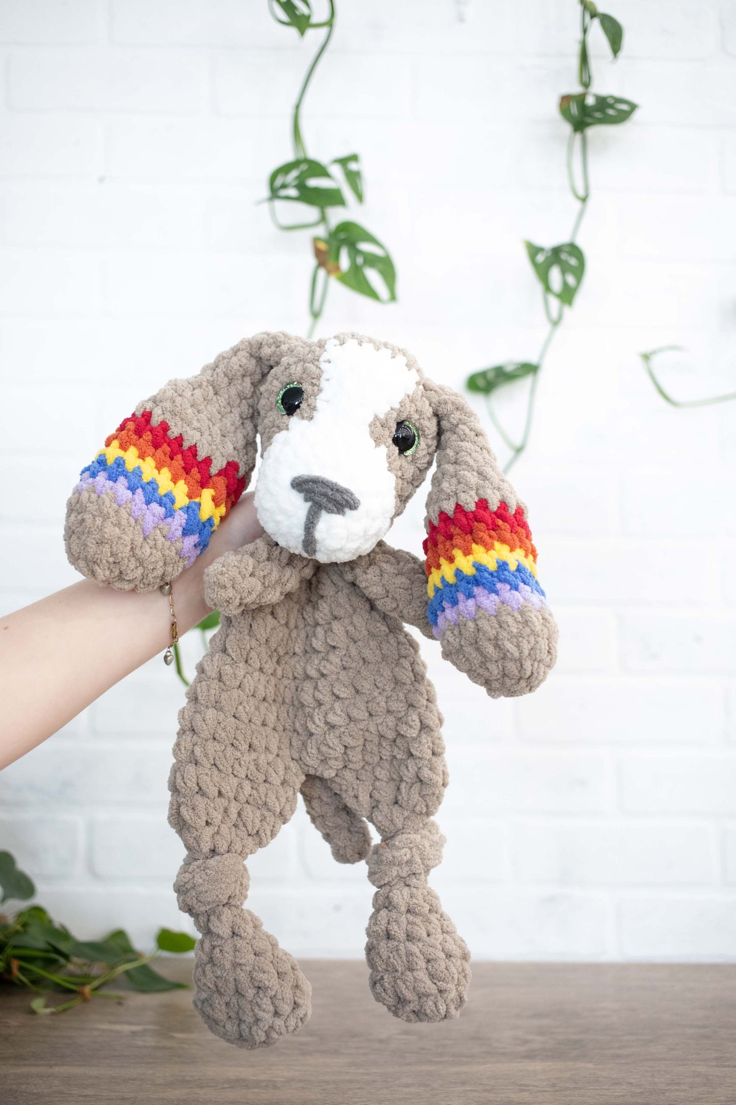 Crochet Puppy Dog Lovey, Crochet Stuffed Animal, Amigurumi Puppy Snuggler-2