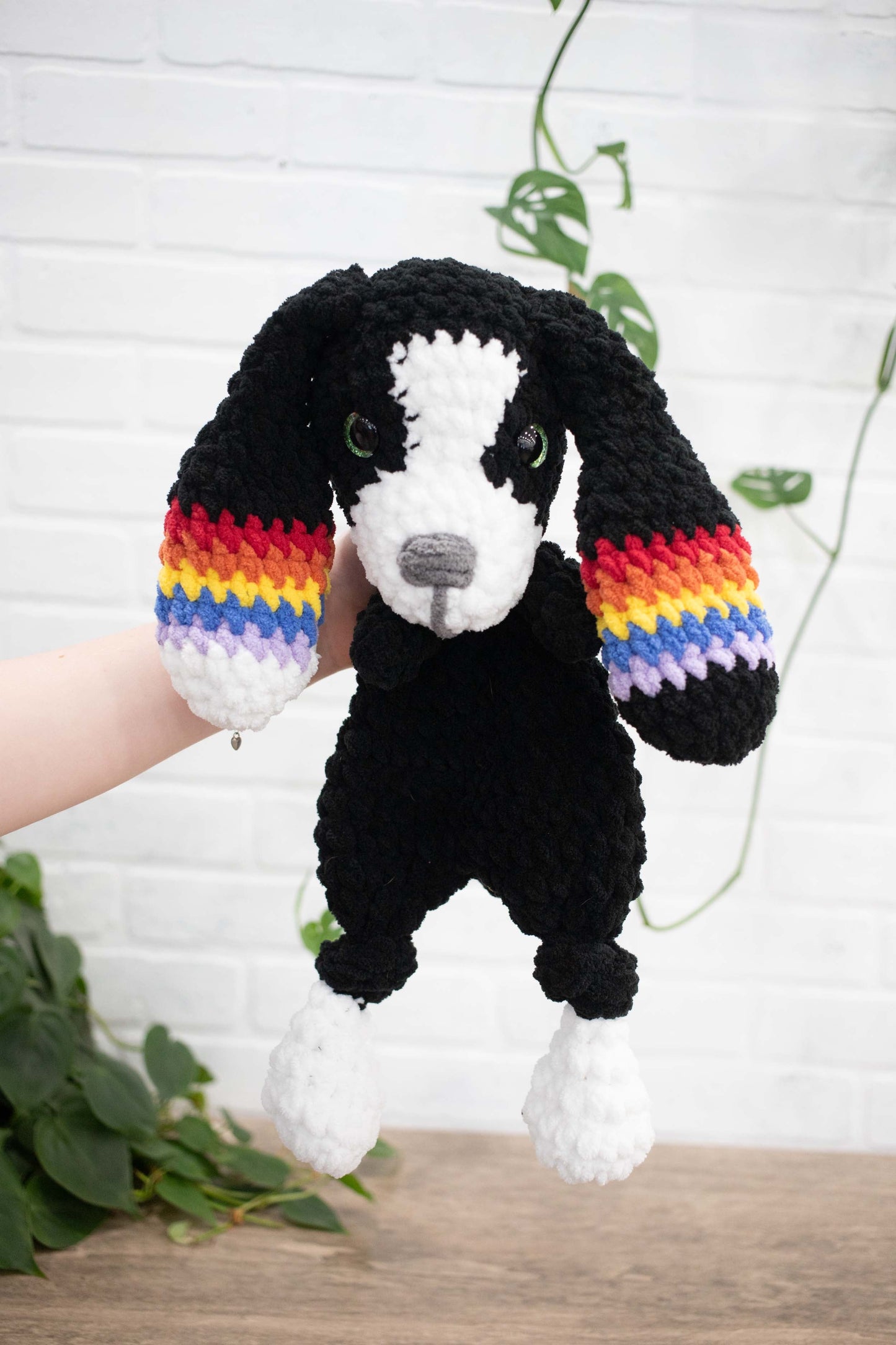 Crochet Puppy Dog Lovey, Crochet Stuffed Animal, Amigurumi Puppy Snuggler-1