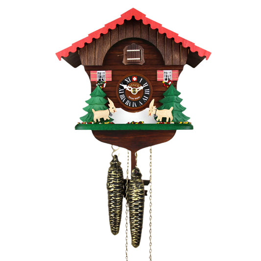 Goats At Play Chalet Cuckoo Clock-0