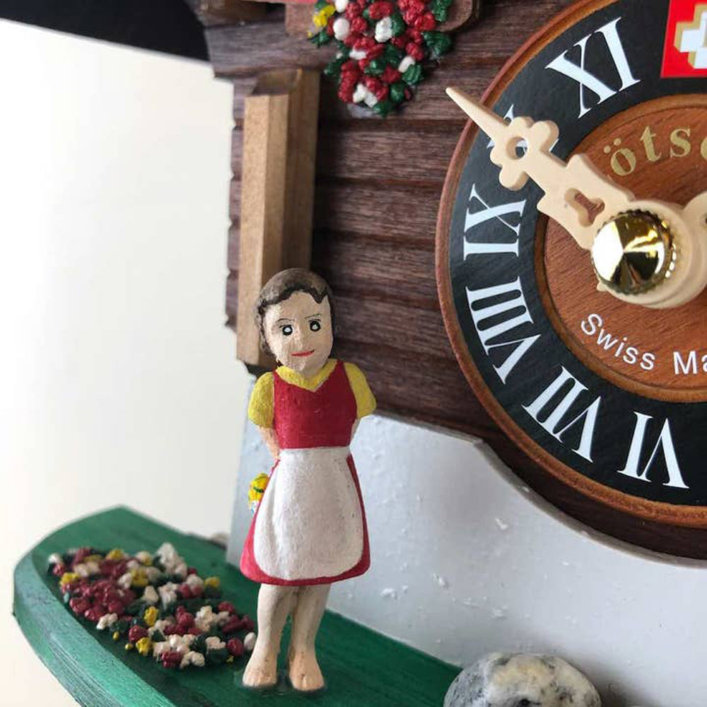 Heidi and Chicken Chalet Cuckoo Clock-4