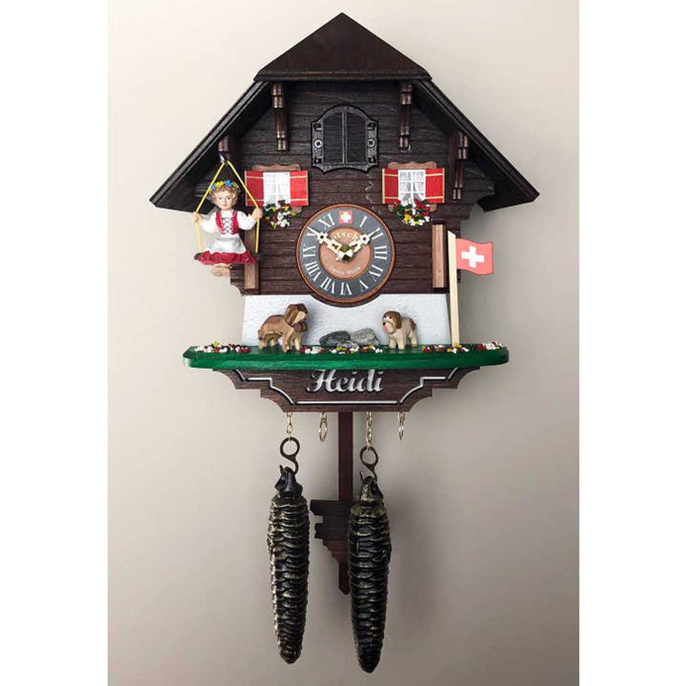 Heidi On the Swing Quartz Cuckoo Clock-1