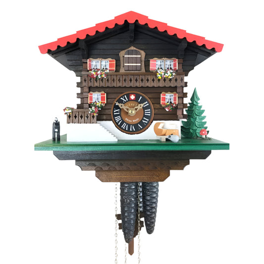 Swiss Cheese Chalet Cuckoo Clock-0