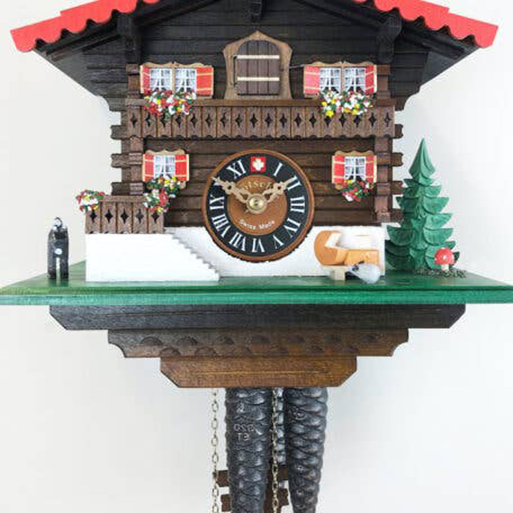 Swiss Cheese Chalet Cuckoo Clock-1